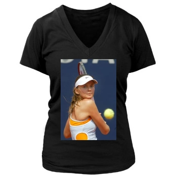 Daniela Hantuchova Women's Deep V-Neck TShirt