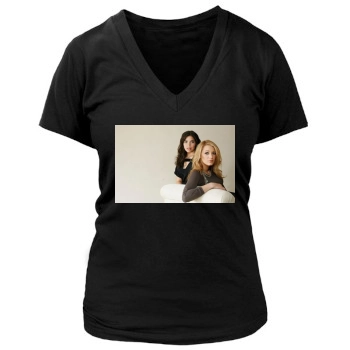 Blake Lively Women's Deep V-Neck TShirt