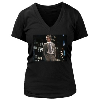 Christian Bale Women's Deep V-Neck TShirt