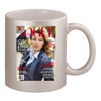 Jessica Biel 11oz Metallic Silver Mug