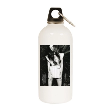 Megan Fox White Water Bottle With Carabiner