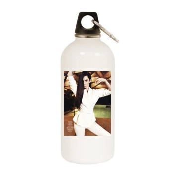 Megan Fox White Water Bottle With Carabiner