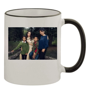 Angelina Jolie 11oz Colored Rim & Handle Mug