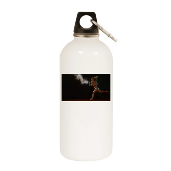 Caroline Wozniacki White Water Bottle With Carabiner