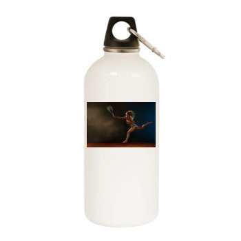 Caroline Wozniacki White Water Bottle With Carabiner