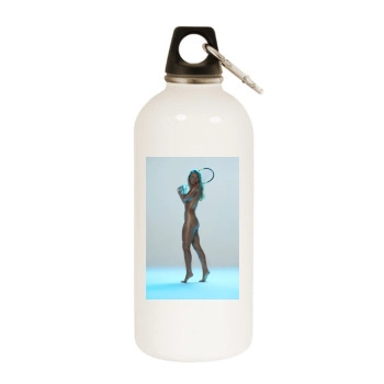 Caroline Wozniacki White Water Bottle With Carabiner