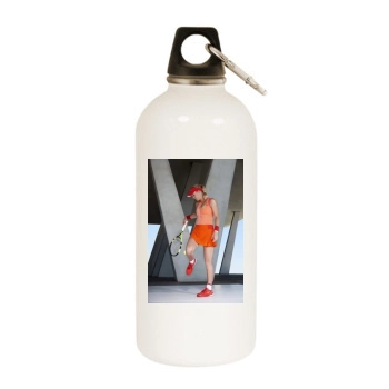 Caroline Wozniacki White Water Bottle With Carabiner