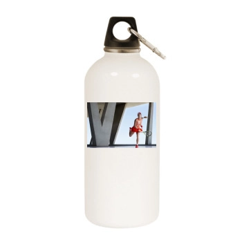 Caroline Wozniacki White Water Bottle With Carabiner