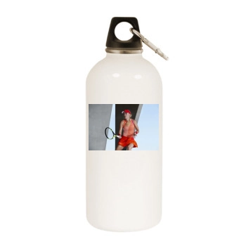 Caroline Wozniacki White Water Bottle With Carabiner