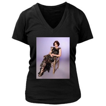 Chyler Leigh Women's Deep V-Neck TShirt