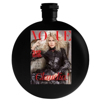 Claudia Schiffer Round Flask