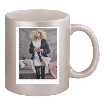 Claudia Schiffer 11oz Metallic Silver Mug