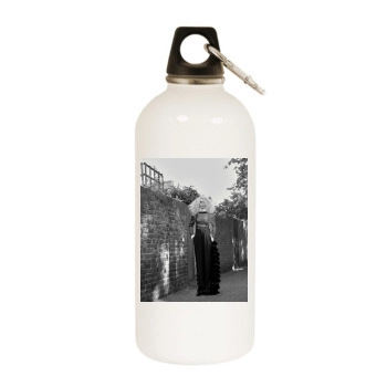 Claudia Schiffer White Water Bottle With Carabiner