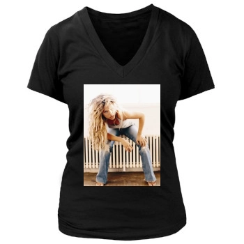 Shakira Women's Deep V-Neck TShirt