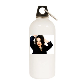 Camilla Belle White Water Bottle With Carabiner