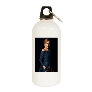 Camilla Belle White Water Bottle With Carabiner