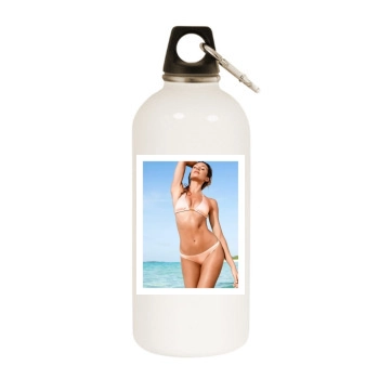 Candice Swanepoel White Water Bottle With Carabiner