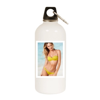 Candice Swanepoel White Water Bottle With Carabiner