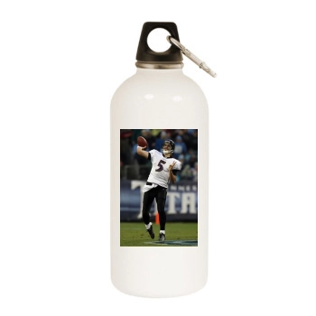 Baltimore Ravens White Water Bottle With Carabiner