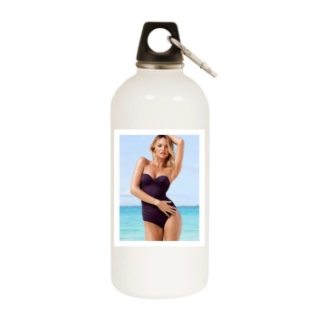 Candice Swanepoel White Water Bottle With Carabiner