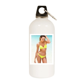 Candice Swanepoel White Water Bottle With Carabiner