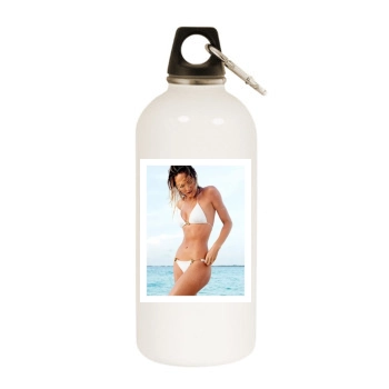 Candice Swanepoel White Water Bottle With Carabiner