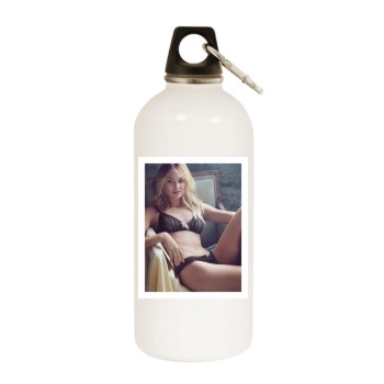 Candice Swanepoel White Water Bottle With Carabiner