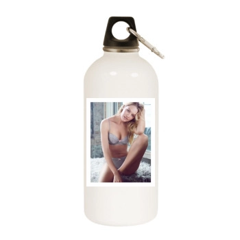 Candice Swanepoel White Water Bottle With Carabiner