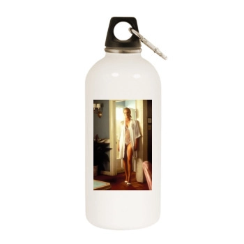 Charlize Theron White Water Bottle With Carabiner