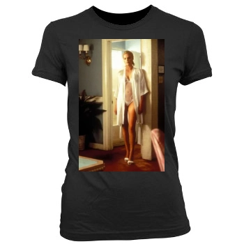 Charlize Theron Women's Junior Cut Crewneck T-Shirt