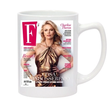 Charlize Theron 14oz White Statesman Mug