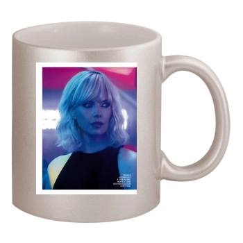 Charlize Theron 11oz Metallic Silver Mug