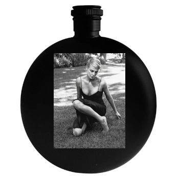 Charlize Theron Round Flask