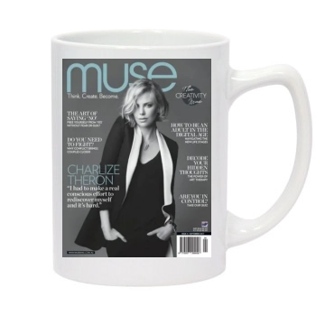 Charlize Theron 14oz White Statesman Mug