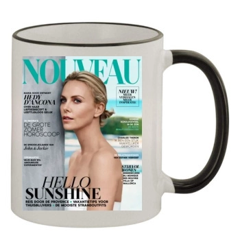 Charlize Theron 11oz Colored Rim & Handle Mug