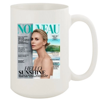 Charlize Theron 15oz White Mug