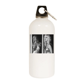 Charlize Theron White Water Bottle With Carabiner