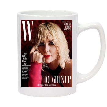 Charlize Theron 14oz White Statesman Mug