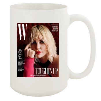 Charlize Theron 15oz White Mug