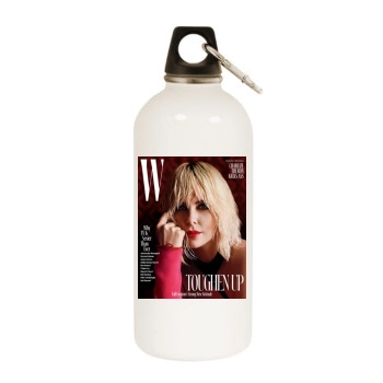 Charlize Theron White Water Bottle With Carabiner