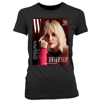 Charlize Theron Women's Junior Cut Crewneck T-Shirt