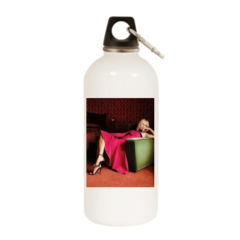 Charlize Theron White Water Bottle With Carabiner