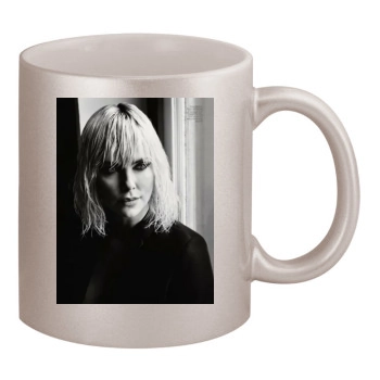 Charlize Theron 11oz Metallic Silver Mug