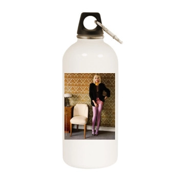 Charlize Theron White Water Bottle With Carabiner