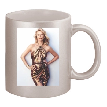 Charlize Theron 11oz Metallic Silver Mug