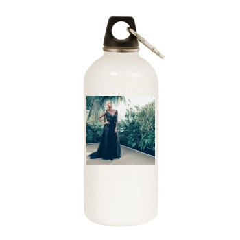 Charlize Theron White Water Bottle With Carabiner