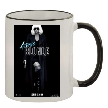 Charlize Theron 11oz Colored Rim & Handle Mug