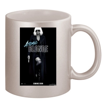 Charlize Theron 11oz Metallic Silver Mug