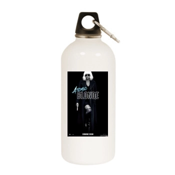 Charlize Theron White Water Bottle With Carabiner