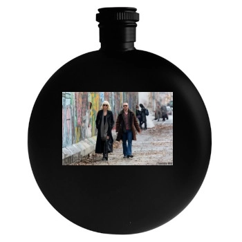 Charlize Theron Round Flask